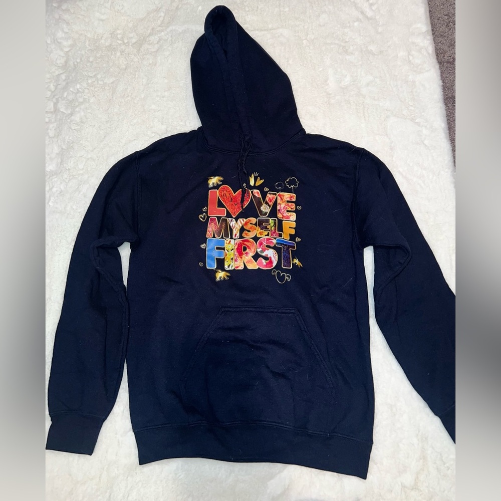Love Myself Navy Hoodie